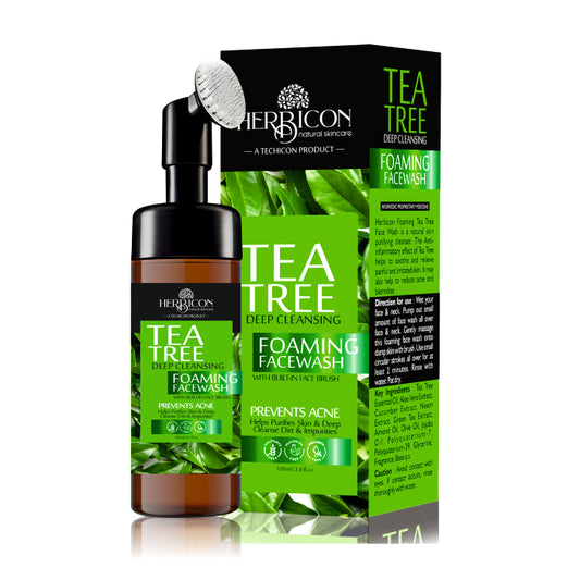 Herbicon Tea Tree Foaming Face Wash to prevent Acne, purifies  skin - 100 ML