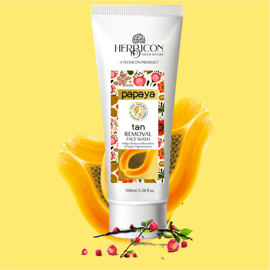 Herbicon Papaya TAN Removal DETAN Face Wash - 100 ML