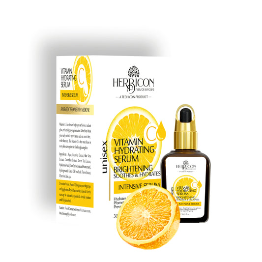 Herbicon Vitamin C Face Serum 20% - Skin Clearing Serum - Brightening, Anti-Aging Skin Repair, Supercharged Face Serum, Dark Circle, Fine Line & Sun Damage Corrector, Genuine 20% - 30 ML