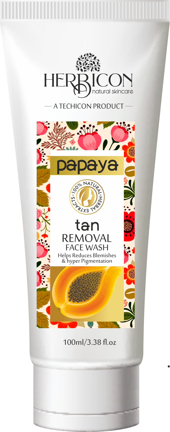 Herbicon Papaya TAN Removal DETAN Face Wash - 100 ML